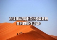 辦理哪些駕駛證業(yè)務(wù)需要提交身體條件證明？