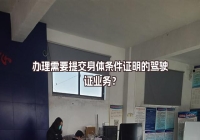 辦理需要提交身體條件證明的駕駛證業(yè)務(wù)？